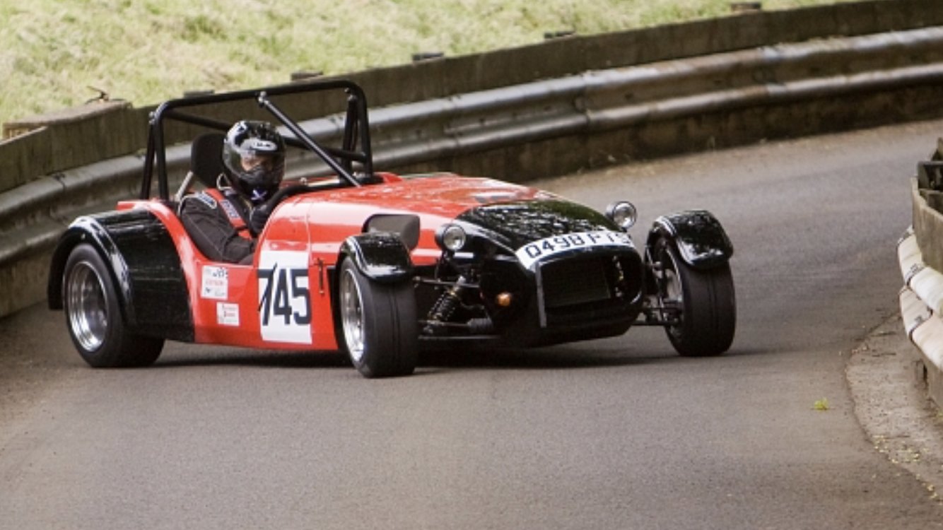 Westfield on a hillclimb course